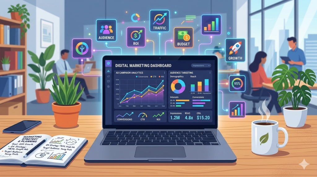 Process of running Meta Ads campaigns on Meta platforms