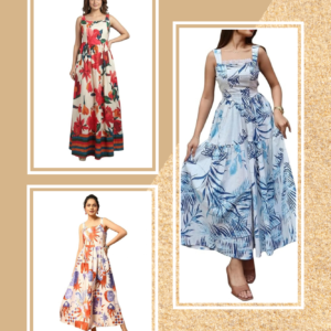 GRECIILOOKS One Piece Dress for Women Long | Comfortable Maxi Stylish Frocks Rayon Dresses
