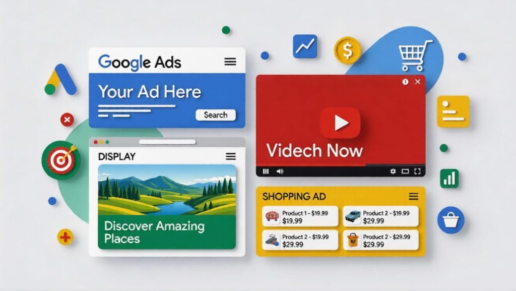 Types of Google Ads campaigns for online advertising